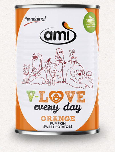 Ami orange növényi nedvestáp kutyáknak 400 g