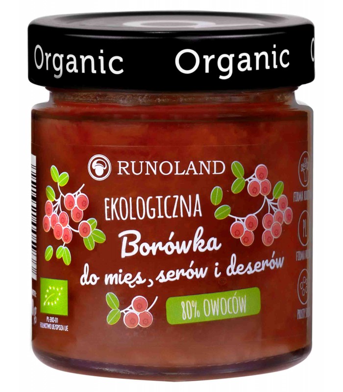 Runoland bio tőzegáfonya szósz húsokhoz 200 g