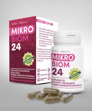 Mikrobiom 24 élőflórát és butirátot tartalmazó étrend-kiegészítő kapszula 30 db