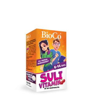 BioCo SULI vitamin cseresznye ízű 6-14 éveseknek rágótabletta 90 db