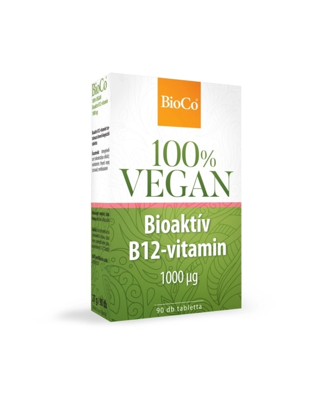 BioCo Vegan B12 1000 mcg tabletta bioaktív 90 db