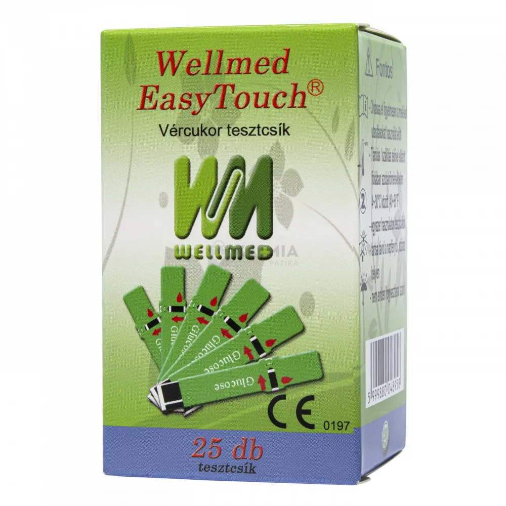 Wellmed easytouch vércukor tesztcsík 25 db