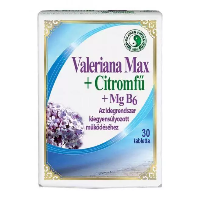 Dr. chen valeriana max+citromfű tabletta 30 db