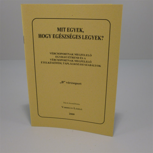 Könyv: mit egyek... "a" vércsoport 1 db