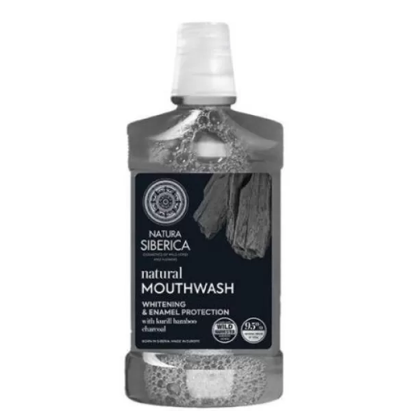 Natura siberica fehérítő és zománcvédő natúr szájvíz 520 ml