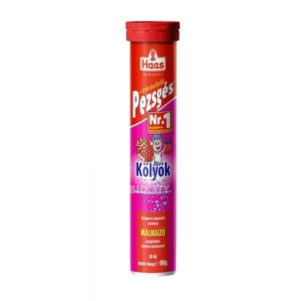 Haas pezsgőtabletta kölyök málnás 20 g