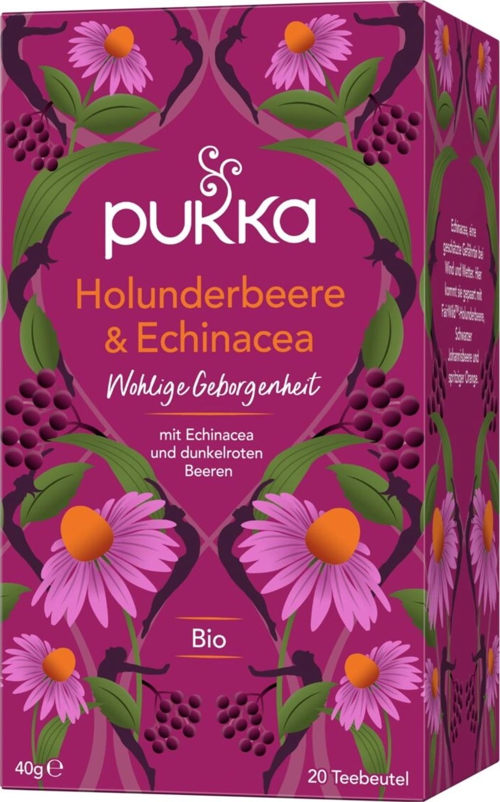 Pukka organic elderberry echinacea bio bodza tea 20x2g 40 g