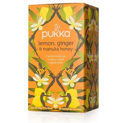 Pukka organic lemon ginger manuka honey bio tea 20x2g 40 g