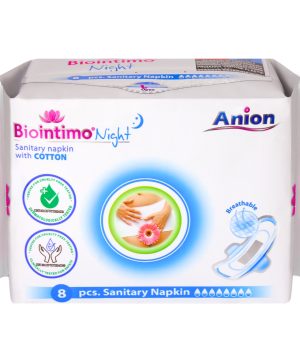 Biointimo night anion éjjeli intimbetét 8 db