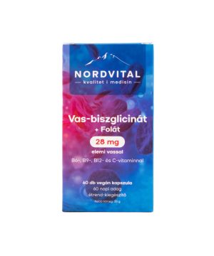 Nordvital Vas-biszglicinát 60 db vegán kapszula