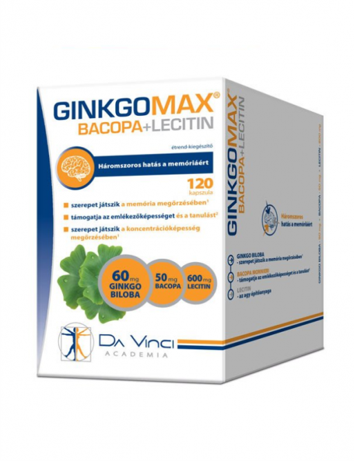 GinkgoMAX + Bacopa + Lecitin lágyzselatin kapszula 120x
