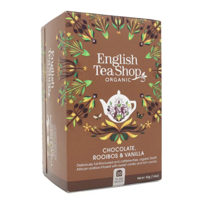 Ets bio csokoládé rooibos&vanília tea 20x1