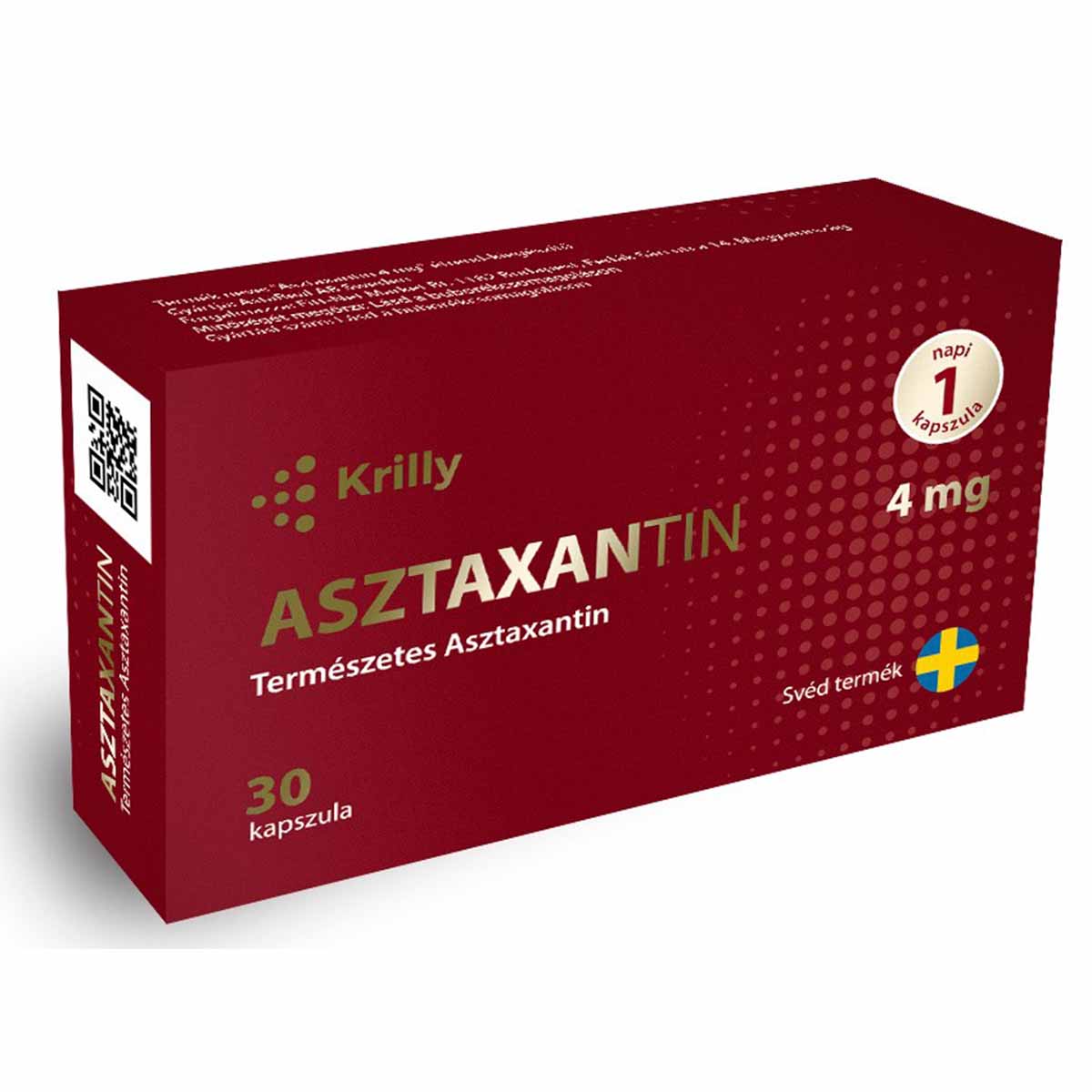 Krilly Asztaxantin (Astaxanthin 4mg) kapszula 30db