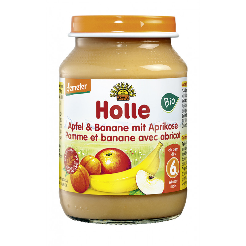 Holle bio bébiétel alma-banán-sárgabarack 190 g