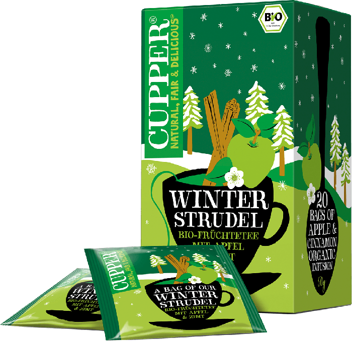 Cupper bio winter strudel xmas limited edition téli almás fahéjas tea 50 g