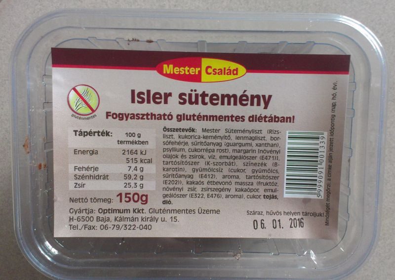 Mester Család gluténmentes ischler 150 g