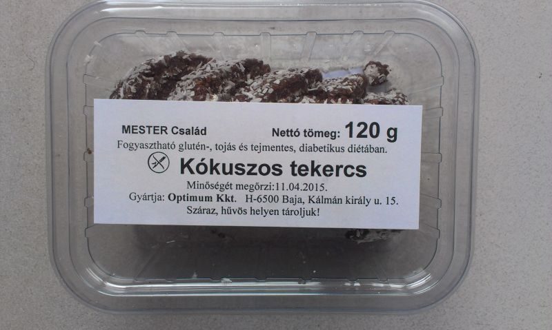 Mester Család gluténmentes kókusztekercs 120 g