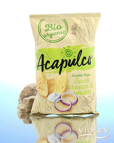Acapulco bio tortilla chips hagymás-tejfölös 125 g