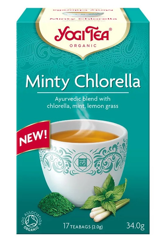 YOGI TEA Mentás bio tea chlorella algával
