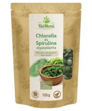 BioMenü BIO CHLORELLA és SPIRULINA ALGA tabletta 125 g