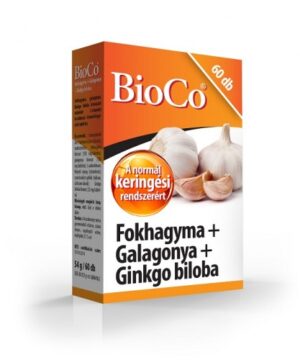 Bioco fokhagyma+galagonya+gingko biloba tabletta 60 db