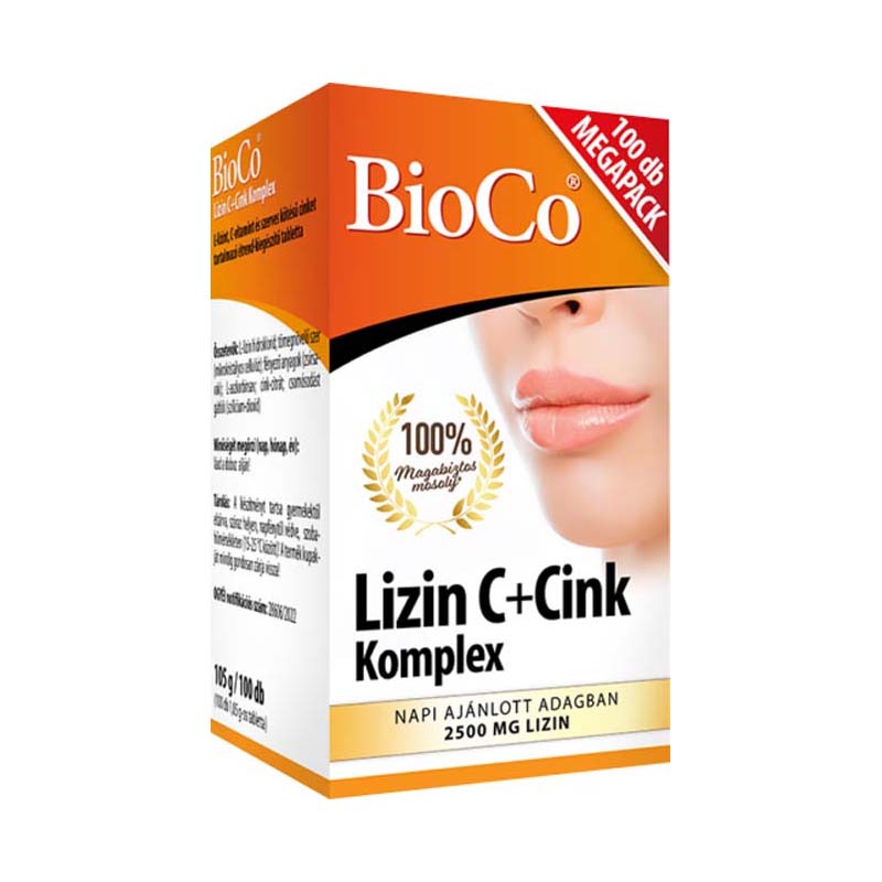 Bioco lizin c+cink komplex megapack tabletta 100 db