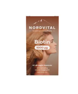 Nordvital biotin (b7-vitamin) vegán kapszula 60 db