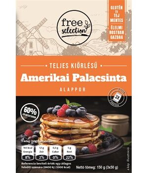 Free selection teljes kiőrlésű amerikai palacsinta alappor 3x50g 150 g