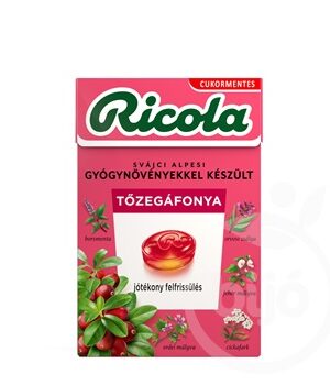 Ricola cukorka tozegáfonya 40 g