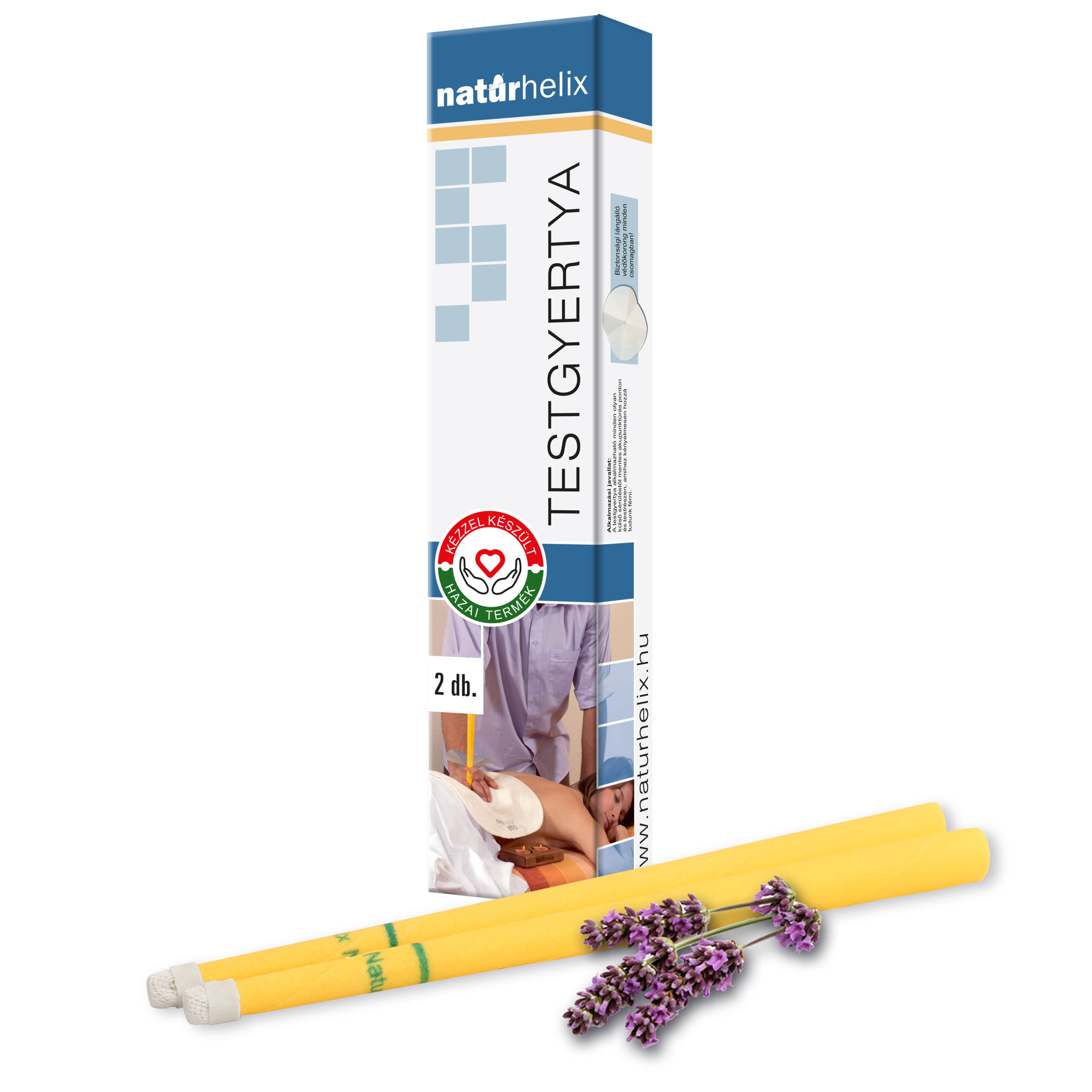 Naturhelix testgyertya levendula 2 db