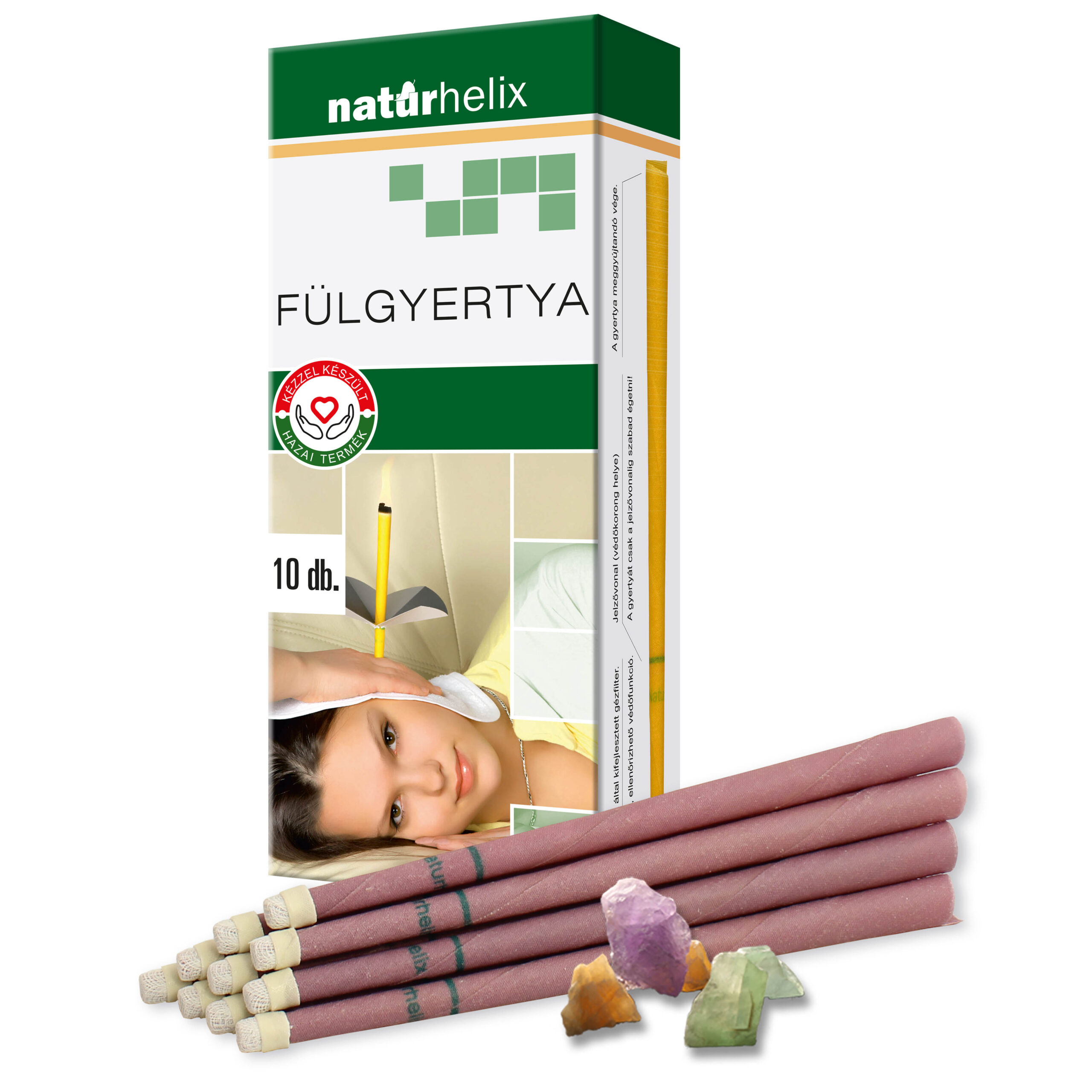 Naturhelix fülgyertya kristály 10 db