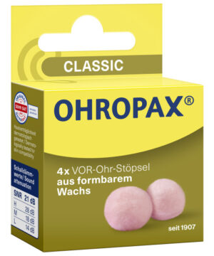 Ohropax Classic 4db (2 pár) füldugó lágy viaszból