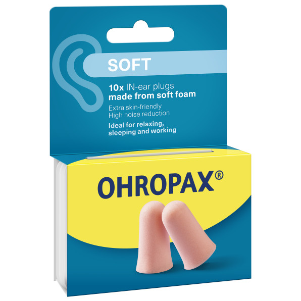 Ohropax Soft 10x füldugó zaj ellen habosított műanyagból