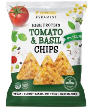 Popcrop Protein Piramis snack Paradicsom-bazsalikom