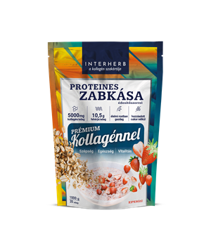 Interherb zabkása proteines eper ízű (prémium kollagénnel) 1000 g