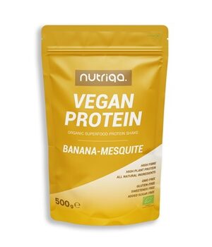 Nutriqa bio vegán banán-mesquite protein shake 500 g
