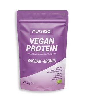 Nutriqa bio vegán baobab-arónia protein shake 250 g