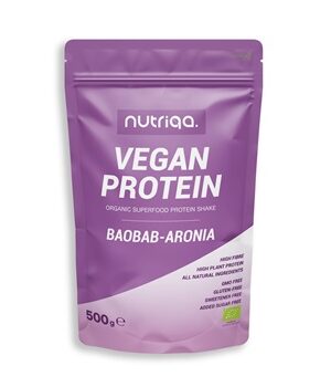 Nutriqa bio vegán baobab-arónia protein shake 500 g