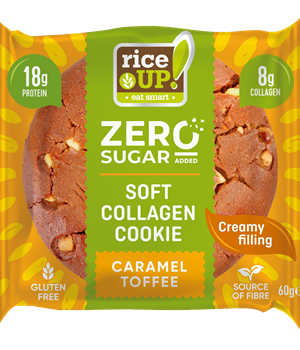 Rice Up zero kollagén, protein keksz karamell ízű 60 g