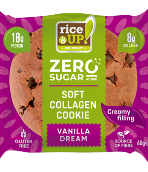 Rice Up zero kollagén, protein keksz vanília ízű 60 g