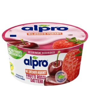Alpro szójagurt piros gyümölcs-datolya hozzáadott cukrot nem tartalmaz 135 g