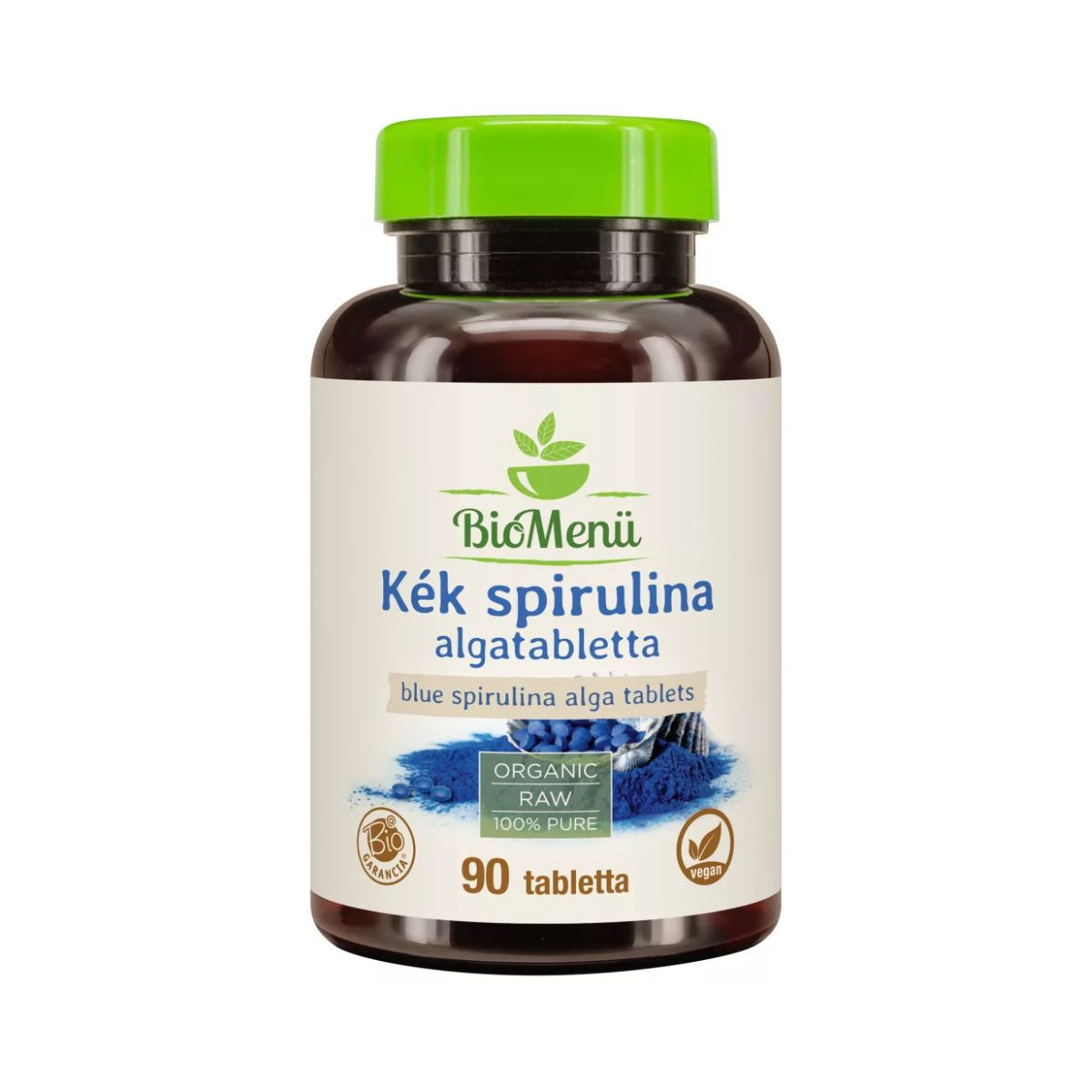 BioMenü bio kék spirulina alga tabletta 90 db