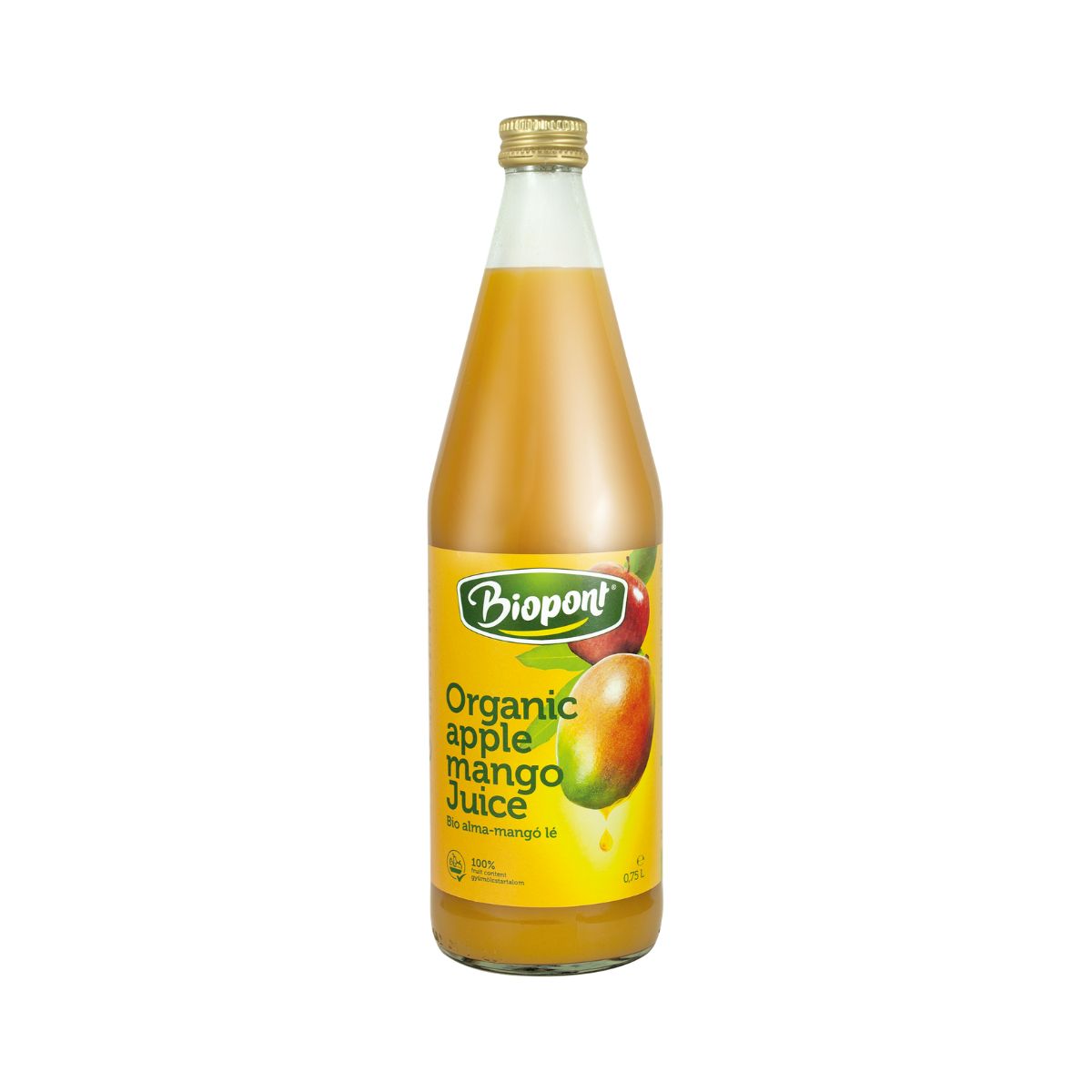 Biopont bio alma-mangó gyümölcslé 750 ml