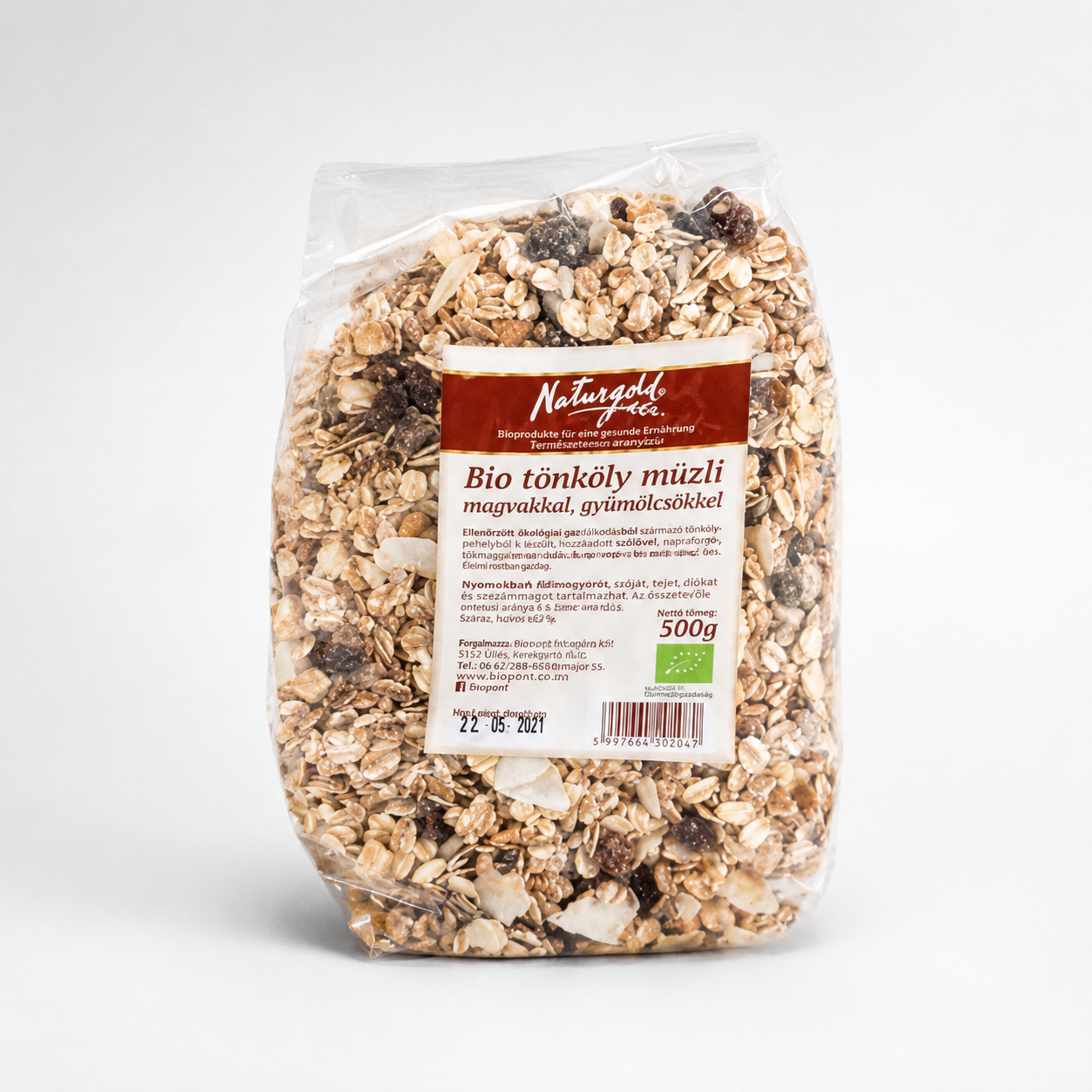Naturgold bio tönköly müzli magvakkal, gyümölcsökkel 500 g