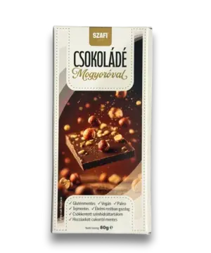 Szafi Life Csokoládé mogyoróval 80g (gluténmentes)