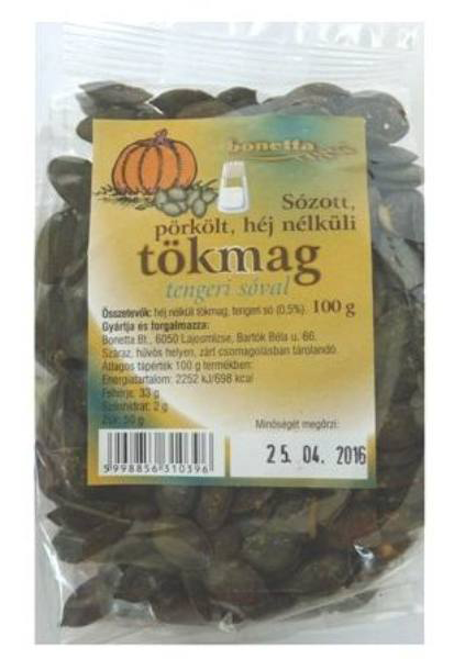 Bonetta héjnélküli tökmag natúr 200 g