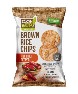 Rice Up barna rizs chips csípos chili ízu 60 g
