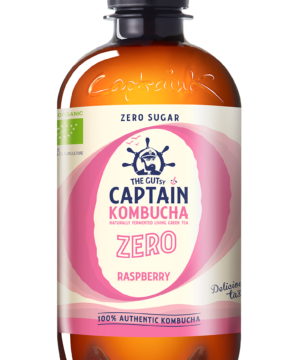 Captain bio kombucha ital zero málna ízű 400 ml