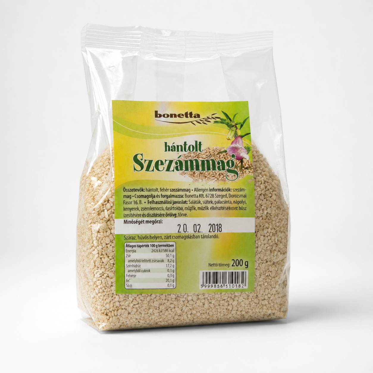 Bonetta hántolt szezámmag 200 g